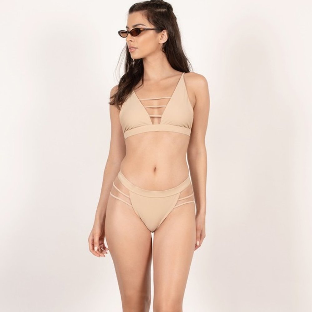 TOBI Power Of Love Nude Triangle Bikini Top